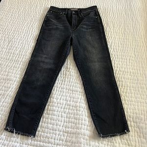J. Crew Point Sur Shoreditch Straight Jean in washed black, size 28
